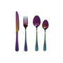 DKD Home Decor Set de Cubertería Modern Mision de 24 Piezas en Acero Inoxidable Iridiscente