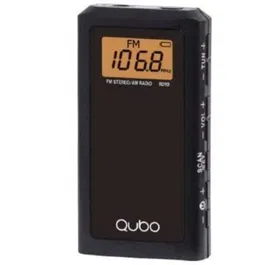 Qubo Radio Portátil RD-10 Negra AM/FM a Pilas con Auriculares Incluidos