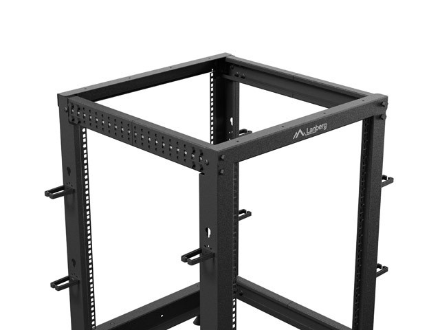 LANBERG Armario Rack Abierto 19 Pulgadas 15U Negro