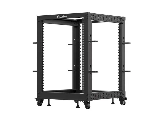 LANBERG Armario Rack Abierto 19 Pulgadas 15U Negro