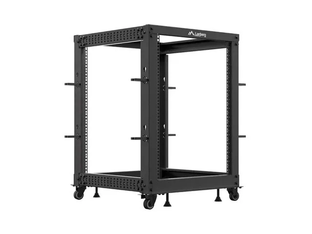 LANBERG Armario Rack Abierto 19 Pulgadas 15U Negro