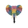 DKD Home Decor Decoración de Pared Elefante Multicolor en Resina