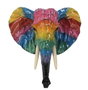 DKD Home Decor Decoración de Pared Elefante Multicolor en Resina