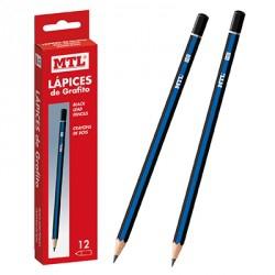 Mtl Lápiz Madera Grafito HB -12U-