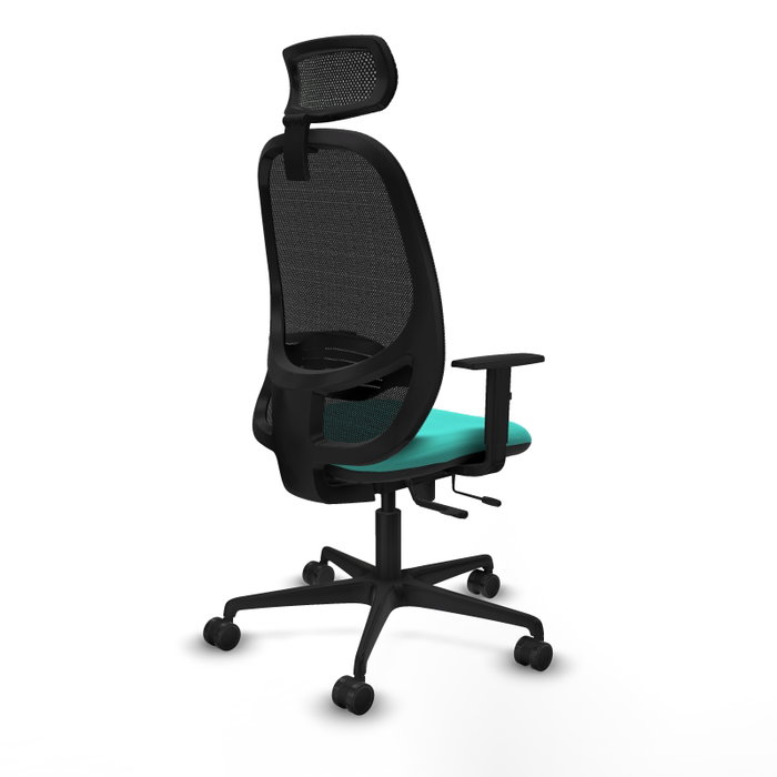 PIQUERAS Y CRESPO Silla de oficina Cilanco con mecanismo Sincro/Traslack, Turquesa y Negro PIQUERAS Y CRESPO Silla de oficina Cilanco con mecanismo Sincro/Traslack, Turquesa y Negro