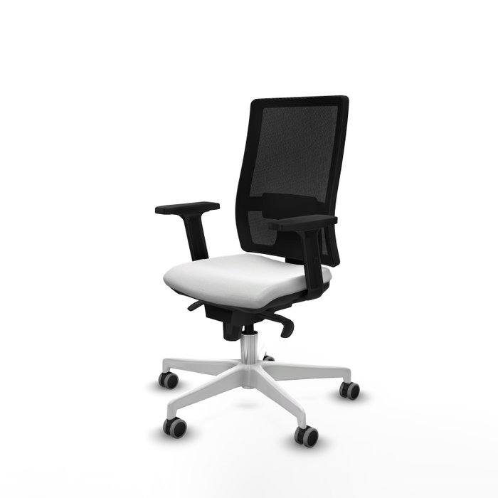 PIQUERAS Y CRESPO Silla de oficina Horna con mecanismo Sincro, Blanco y Negro PIQUERAS Y CRESPO Silla de oficina Horna con mecanismo Sincro, Blanco y Negro