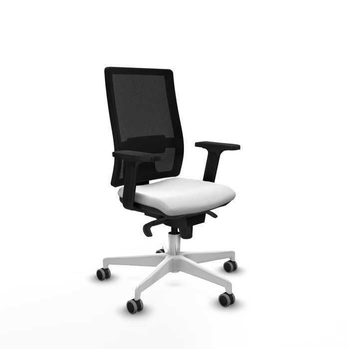 PIQUERAS Y CRESPO Silla de oficina Horna con mecanismo Sincro, Blanco y Negro PIQUERAS Y CRESPO Silla de oficina Horna con mecanismo Sincro, Blanco y Negro