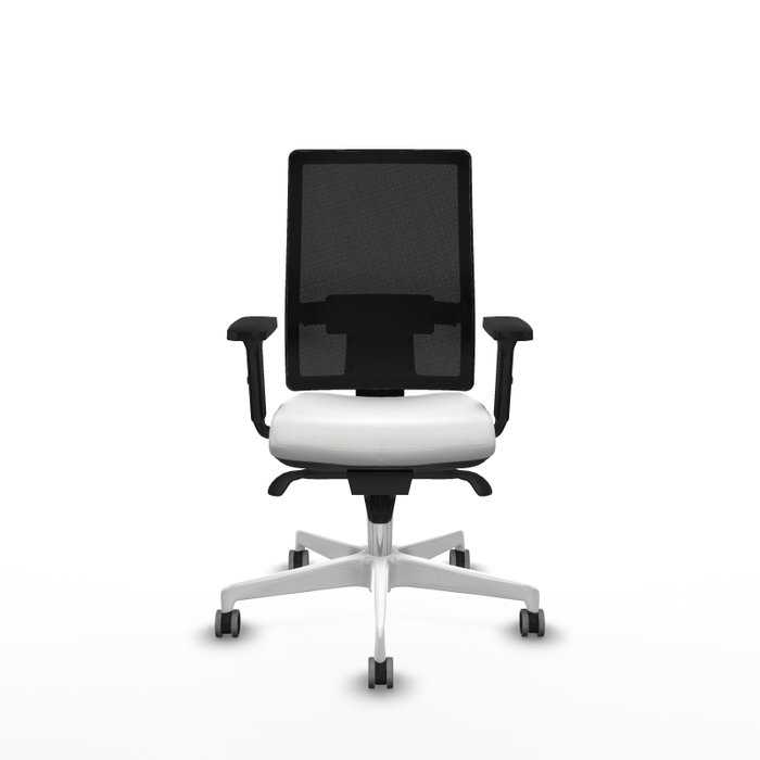 PIQUERAS Y CRESPO Silla de oficina Horna con mecanismo Sincro, Blanco y Negro PIQUERAS Y CRESPO Silla de oficina Horna con mecanismo Sincro, Blanco y Negro