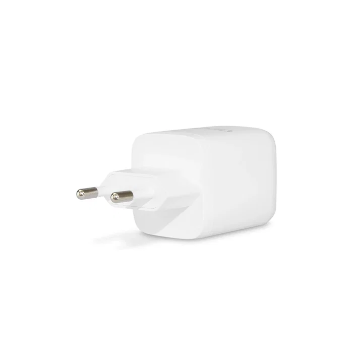 Dicota D32054 - Cargador Rápido GaN Universal 65W Blanco, Interruptor Incorporado, 3 Puertos (2 USB-C PD 3.0, 1 USB-A), Protecciones SOVP/OCP/OTP/SCP, para Móvil y Portátil