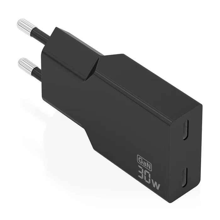 Aisens Cargador Ultra Delgado GaN 30W con 2x USB-C PD3.0, Negro Aisens Cargador Ultra Delgado GaN 30W con 2x USB-C PD3.0, Negro