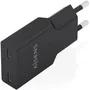 Aisens Cargador GaN Ultra Delgado 30W, 2 Puertos USB-C PD3.0, Negro, A110-1006 - Para Portátil, Móvil, Tablet, Carga Rápida y Eficiente