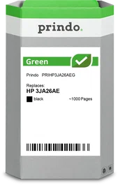 Prindo Cartucho de tinta negro PRIHP3JA26AEG Green