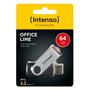 Intenso Office Line 64 GB USB 3.2 Gen 1 Plata y Negro