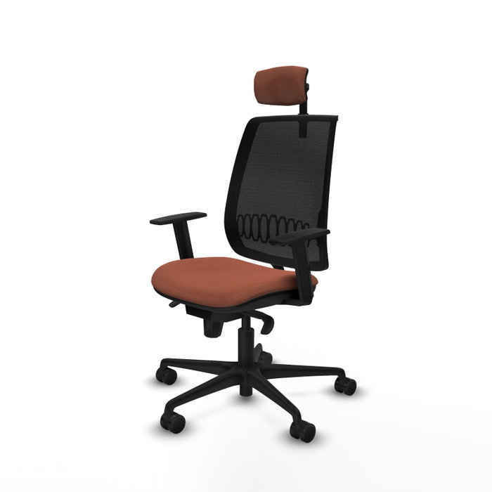 PIQUERAS Y CRESPO Silla de oficina Alares Marrón y Negro con Mecanismo Sincro PIQUERAS Y CRESPO Silla de oficina Alares Marrón y Negro con Mecanismo Sincro