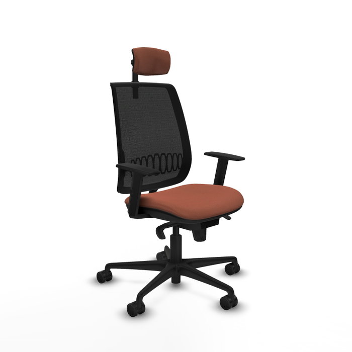 PIQUERAS Y CRESPO Silla de oficina Alares Marrón y Negro con Mecanismo Sincro PIQUERAS Y CRESPO Silla de oficina Alares Marrón y Negro con Mecanismo Sincro