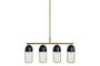 DKD Home Decor Lámpara de Techo Metálica Negra 60x11x26 cm