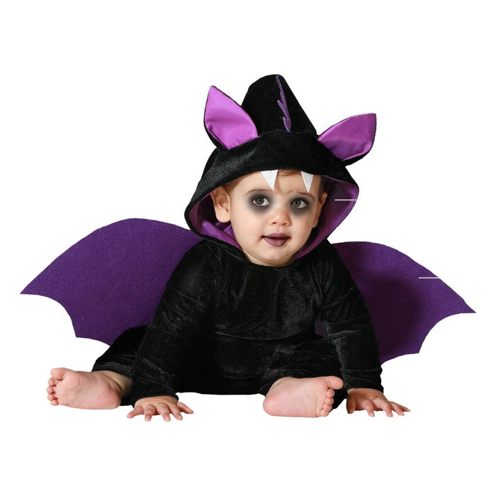Atosa Disfraz de Murciélago Negro y Violeta con Alas para Bebé Atosa Disfraz de Murciélago Negro y Violeta con Alas para Bebé