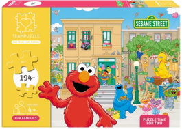 TEAMPUZZLE Barrio Sésamo para familias doble de 64 y 130 piezas