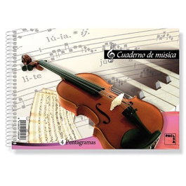 Pacsa Cuaderno de Música 4 Pentagramas Espiral Cuarto