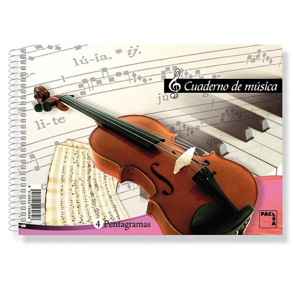 Pacsa Cuaderno de Música 4 Pentagramas Espiral Cuarto Pacsa Cuaderno de Música 4 Pentagramas Espiral Cuarto
