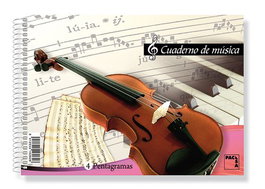 Pacsa Cuaderno de Música 4 Pentagramas Espiral Cuarto