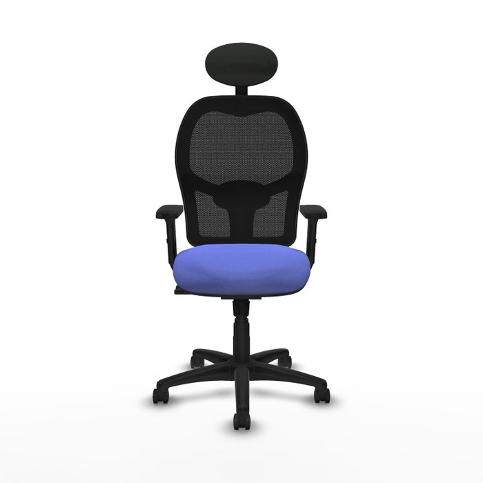 PIQUERAS Y CRESPO Silla Alocén Sincro Bali azul claro con malla negra PIQUERAS Y CRESPO Silla Alocén Sincro Bali azul claro con malla negra