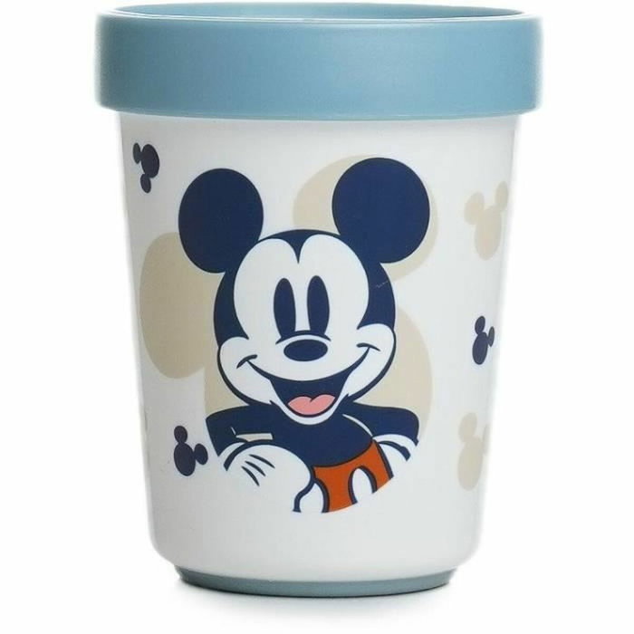 Thermobaby Set de Comida Mickey de 3 Piezas - Taza, Cuenco y Plato Anti-deslizante