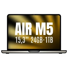 Apple MacBook Air 15.3" con chip M5 (10 núcleos CPU, 24 GB RAM, 1 TB SSD, GPU 10 núcleos) - Blanco Estrella - MDVF4Y/A