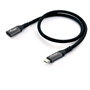 Equip Cable de Extensión USB-C 3.2 Gen 2 Macho a Hembra 0,5m Negro 10Gbps 4K/60Hz