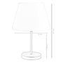 Opviq 2337 Juego de Lámparas de Mesa (2 Piezas) Metal y PVC Crema Estilos Moderno, Glam, Escandinavo, Rústico 37cm Alto