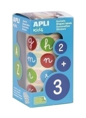 Apli Rollo de Gomets Abecedario Minúsculas Redondos 20mm Multicolor Apli Rollo de Gomets Abecedario Minúsculas Redondos 20mm Multicolor