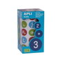 Apli Rollo de Gomets Abecedario Minúsculas Redondos 20mm Multicolor