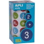 Apli Rollo de Gomets Abecedario Minúsculas Redondos 20mm Multicolor