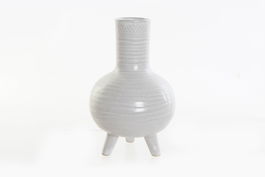 DKD Home Decor Jarron Blanco Ceramica Scandi 13.5 x 20.5 x 13.5 cm (2 Unidades)