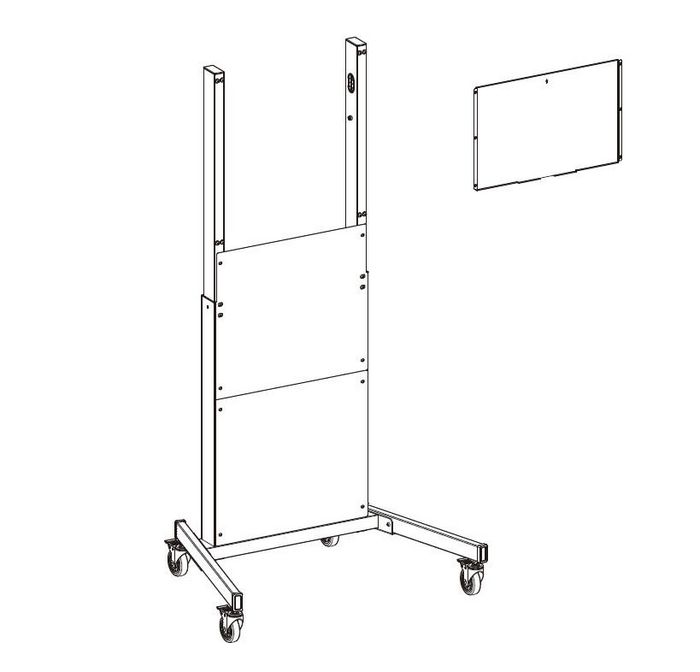 Vivolink FlexiLift Base Móvil para Pantallas con Ruedas de 4"