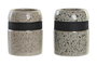 DKD Home Decor Vaso Basicos Gris Beige Gres 7.5 x 10 x 7.5 cm (12 Unidades)