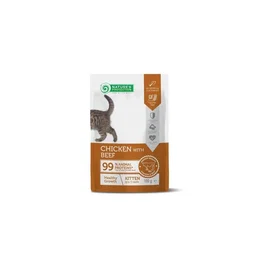 Nature's Protection Detox Cat Kitten Pollo con Vacuno Pouch 22x100g