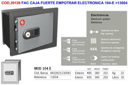 Caja fuerte electrónica para empotrar 104-E