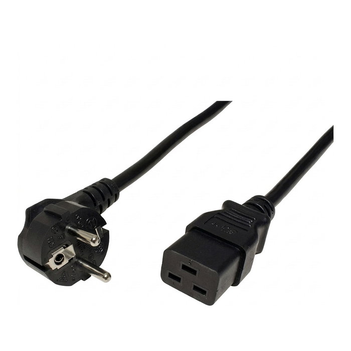 ROLINE Cable de alimentación con toma de tierra IEC320-C19 16A, 0,8 m, negro ROLINE Cable de alimentación con toma de tierra IEC320-C19 16A, 0,8 m, negro