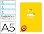 Liderpapel Cuaderno espiral Pautaguía A5 Tapa blanda 40 hojas 75gr Cuadro Pautado 5mm Color Amarillo