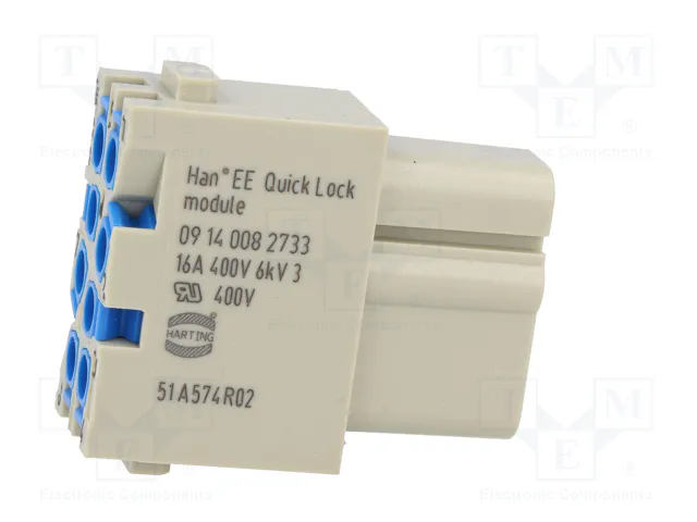 Harting Buchseneinsatz 8-pol 09140082733 Han EE Quick Lock Modul 0,5-2,5qmm