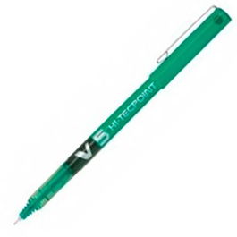 Pilot Bolígrafo Roller Tinta Líquida V-5 Hi-Tecpoint Verde 0.5mm