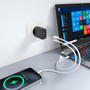 Aisens Cargador GaN 30W con USB-C PD 3.0 y USB-A QC 3.0, Negro