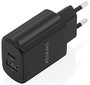 Aisens Cargador GaN 30W con USB-C PD 3.0 y USB-A QC 3.0, Negro