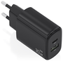Aisens Cargador GaN 30W con USB-C PD 3.0 y USB-A QC 3.0, Negro