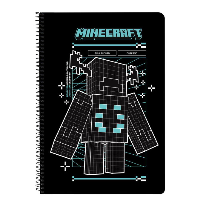Safta Cuaderno Espiral Minecraft Folio 80 Hojas Cuadriculadas Safta Cuaderno Espiral Minecraft Folio 80 Hojas Cuadriculadas