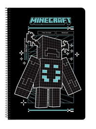 Safta Cuaderno Minecraft Screen con 80 hojas y tapas extraduras