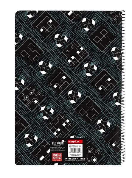 Safta Cuaderno Espiral Minecraft Folio 80 Hojas Cuadriculadas Safta Cuaderno Espiral Minecraft Folio 80 Hojas Cuadriculadas