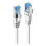 LINDY 47192 Patch Cable Cat6A S/FTP LSZH Blanco 1 m - Cable de Red RJ-45 Macho/Macho, Blindado, 1000 Mbps, RoHS
