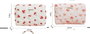 DKD Home Decor Set de 2 Neceseres de Poliéster Blanco y Rojo 24x7x19 cm
